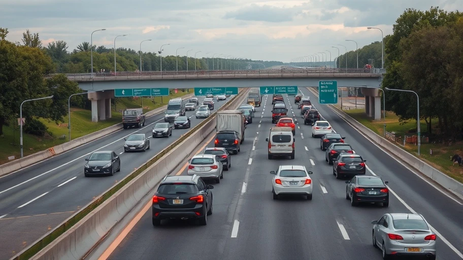 Ách tắc giao thông tại ngã tư đường cao tốc I-495