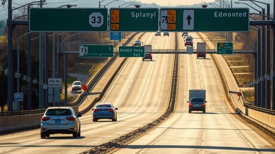 Biển báo giao thông trên đường phố Edmonton.