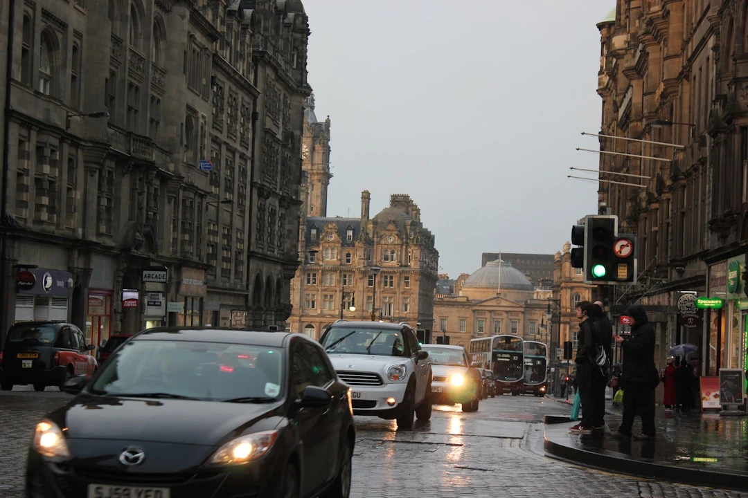 Biểu đồ dự báo giao thông Google Traffic Edinburgh.