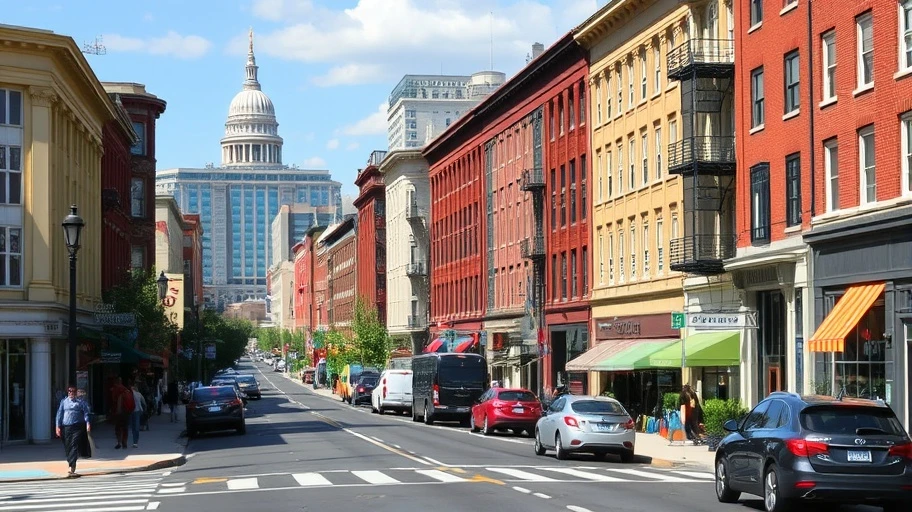 Cảnh đường phố Baltimore phản ánh nhu cầu Google Traffic