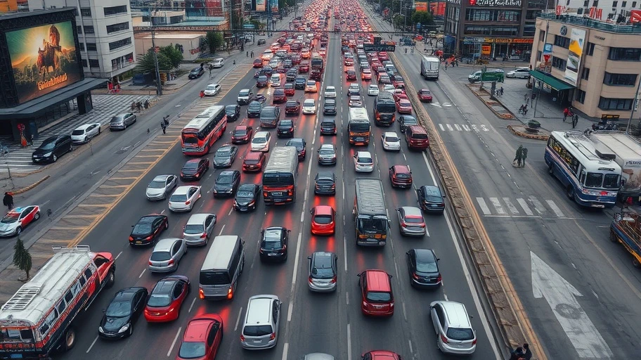 Cảnh tắc đường tại Ulaanbaatar