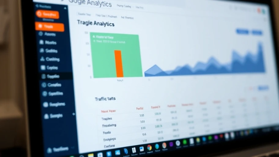 Dashboard Google Analytics về lưu lượng.