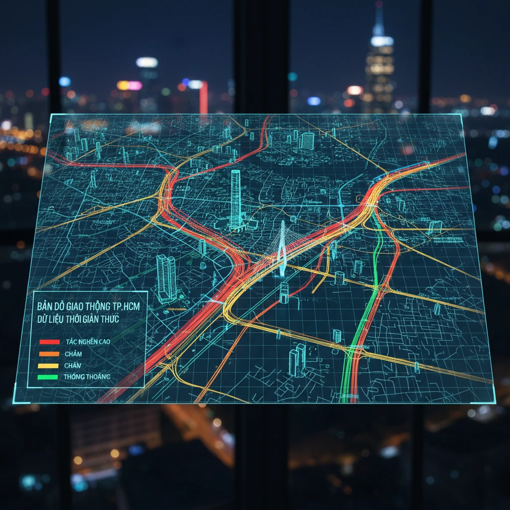 Dữ liệu giao thông thực tế trên bản đồ số