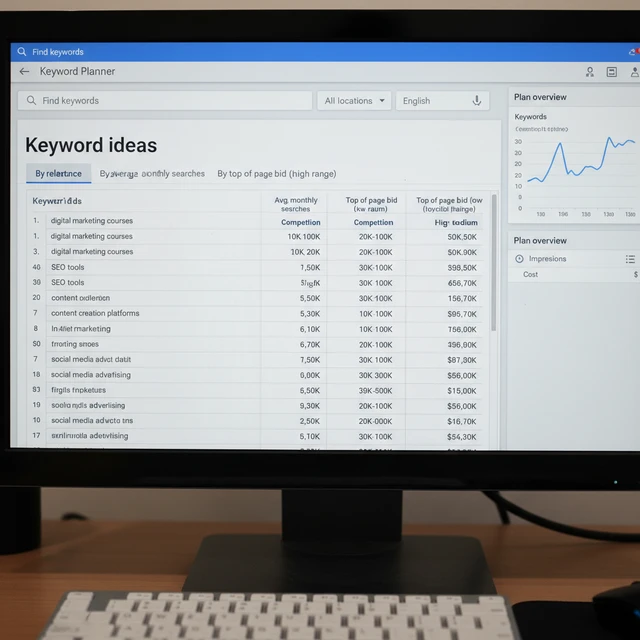 Giao diện Google Keyword Planner