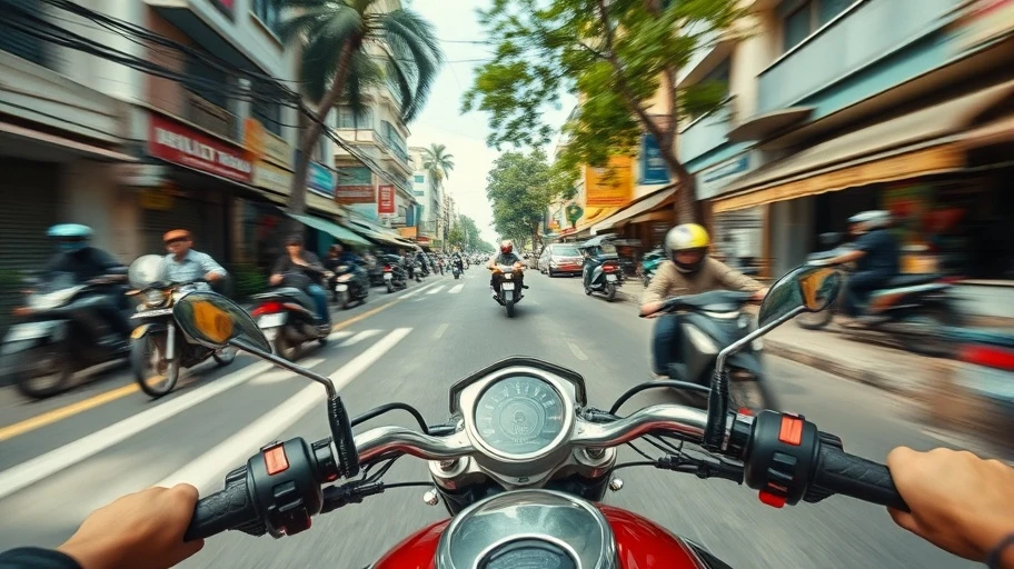 Góc nhìn thứ nhất trong Traffic Rider
