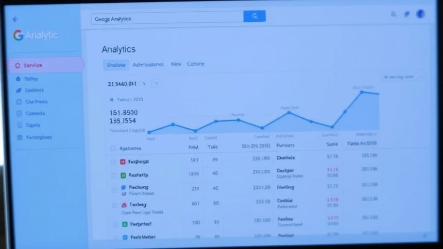 Google Analytics dashboard showing traffic data