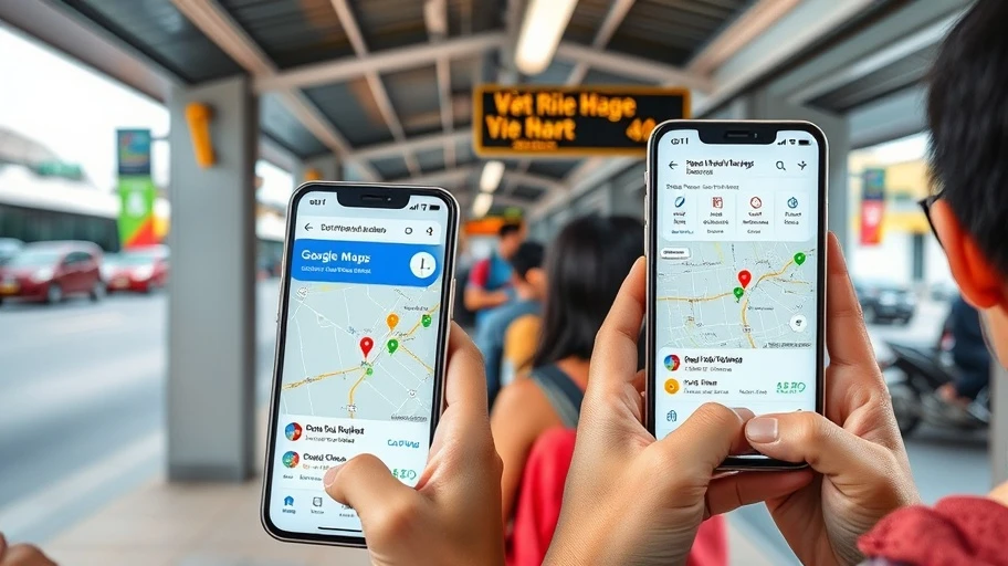 Google Maps cập nhật giao thông công cộng và chia sẻ xe