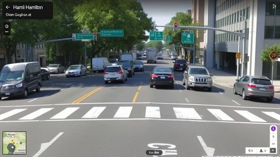 Google Maps hiển thị tình trạng giao thông tại Hamilton