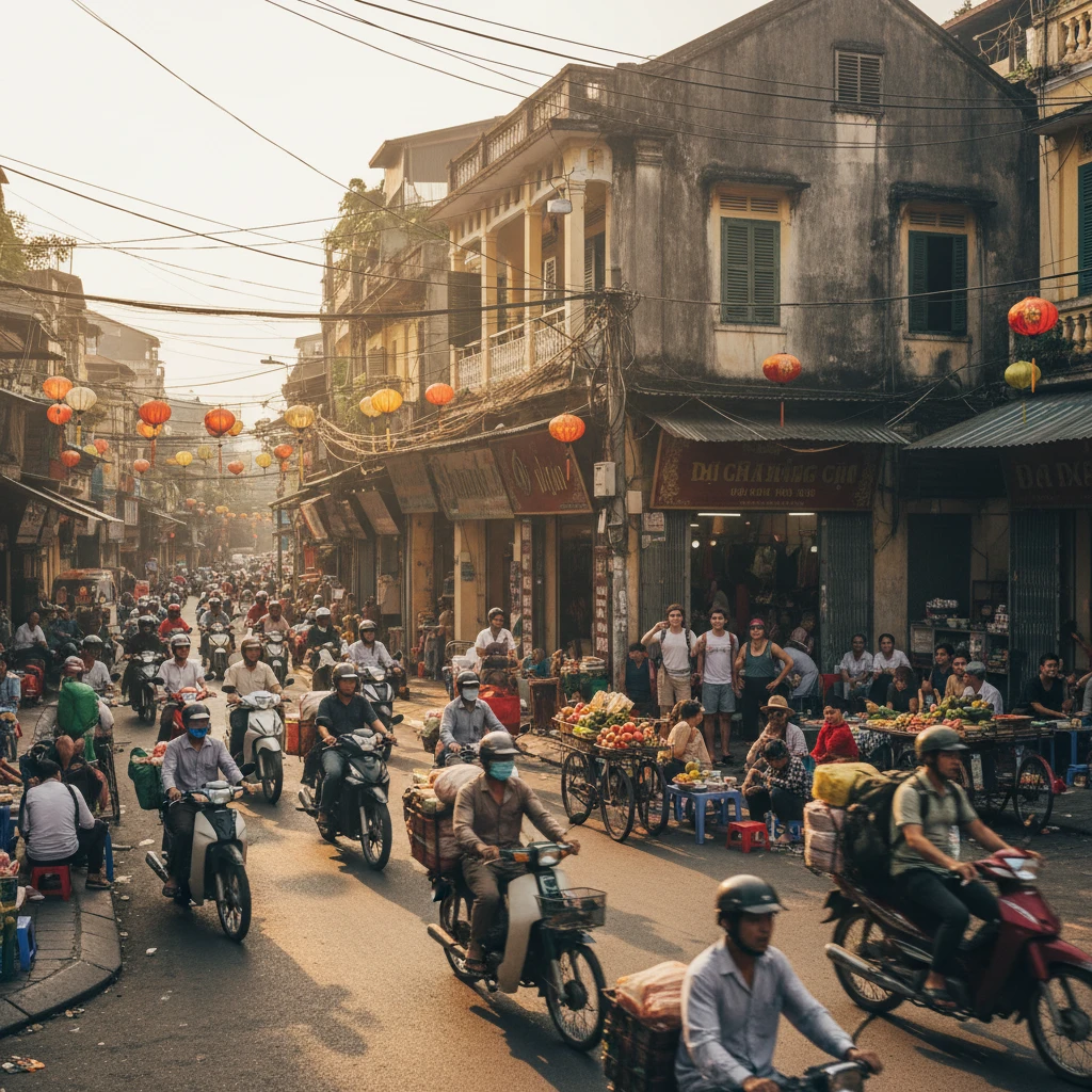 Hình ảnh giao thông tắc nghẽn tại Việt Nam