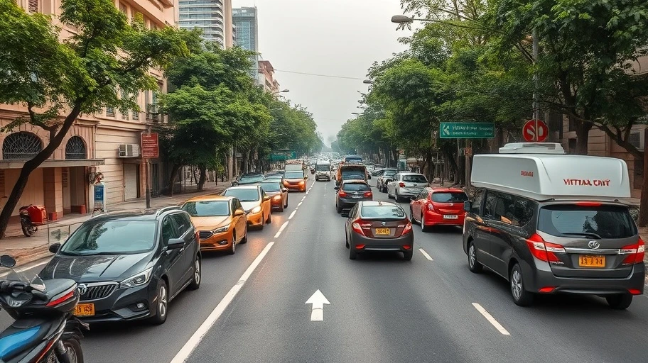 Hình ảnh Google Traffic Maps với dữ liệu giao thông thời gian thực