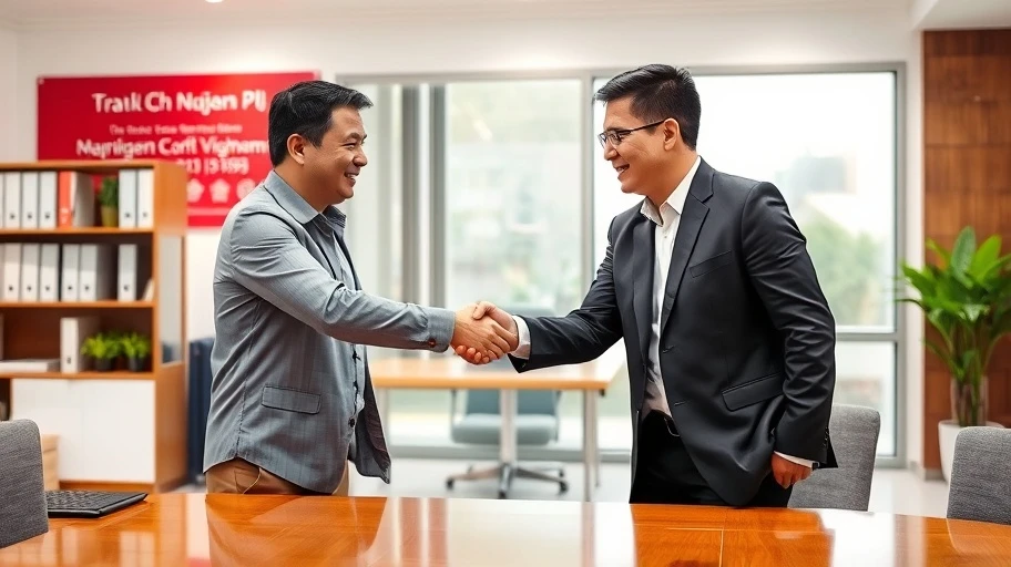 Hình ảnh hai nhà tiếp thị hợp tác tại Việt Nam về SEO Power Words