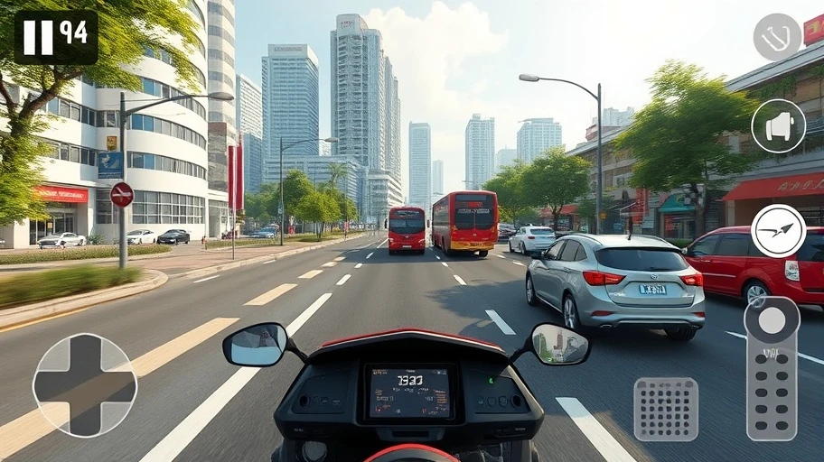 Hình ảnh mô phỏng game Traffic Jam 3D với giao thông phức tạp.