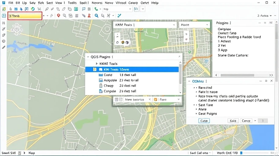 Hình ảnh plugins trong QGIS cho dữ liệu giao thông