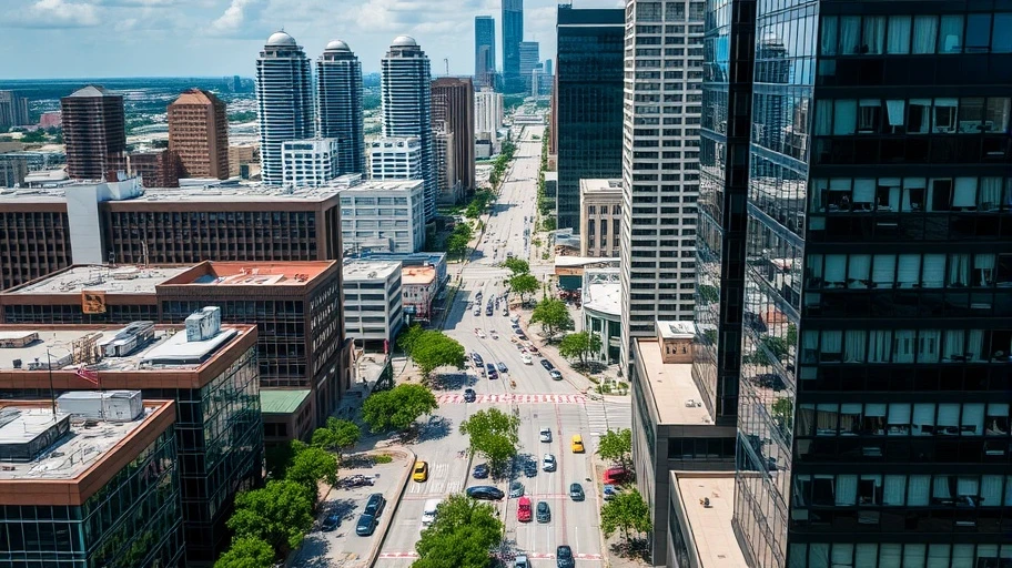 Hình ảnh thị trường địa phương Houston đa dạng.