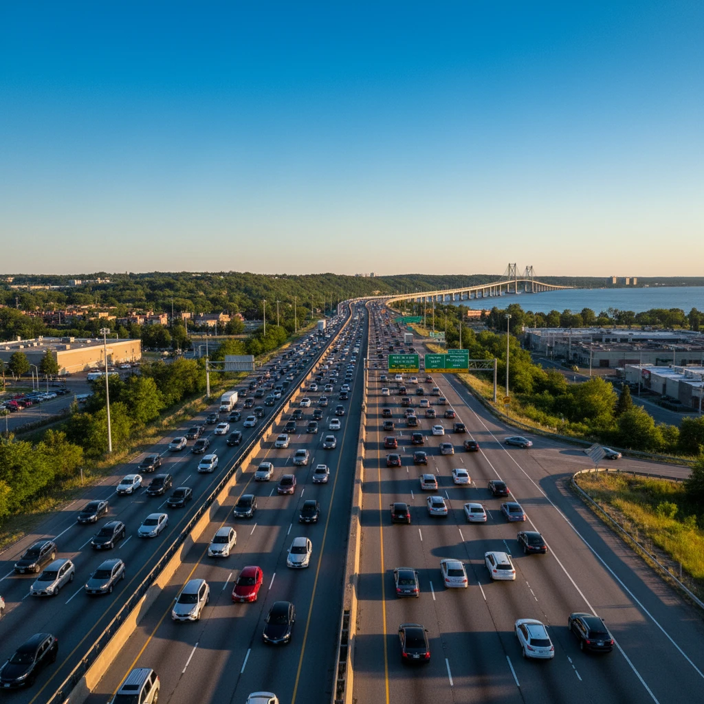 Hình ảnh thực tế về giao thông Burlington Ontario