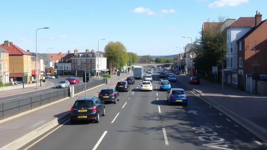 Hình ảnh tình hình giao thông hiện tại tại Exeter