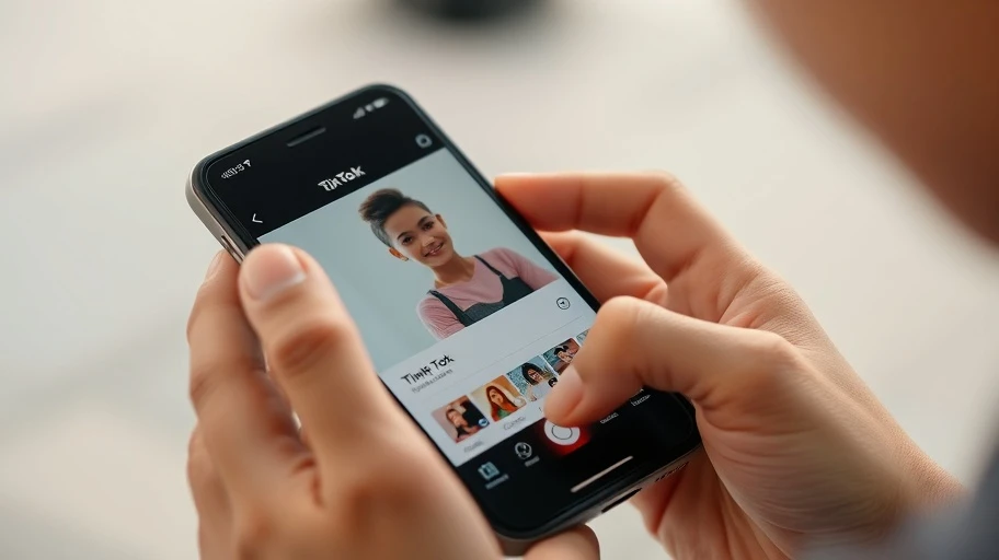 Người dùng Việt Nam cập nhật hồ sơ TikTok trên điện thoại.