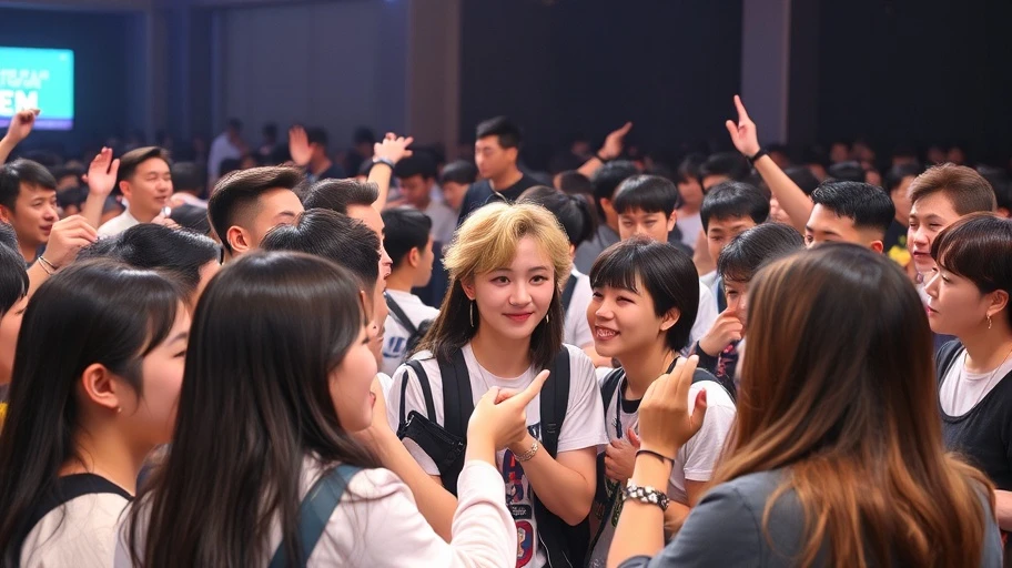 Người hâm mộ tương tác tại sự kiện gặp gỡ ở Hàn Quốc.