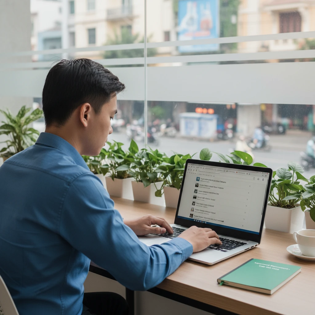 Người ngồi làm việc nghiên cứu từ khóa Llumar