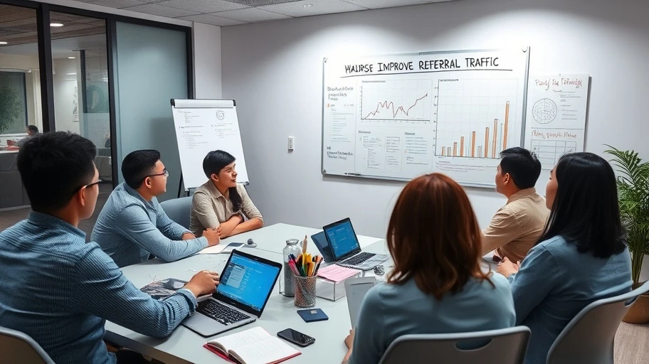 Nhóm marketer thảo luận chiến lược referral traffic