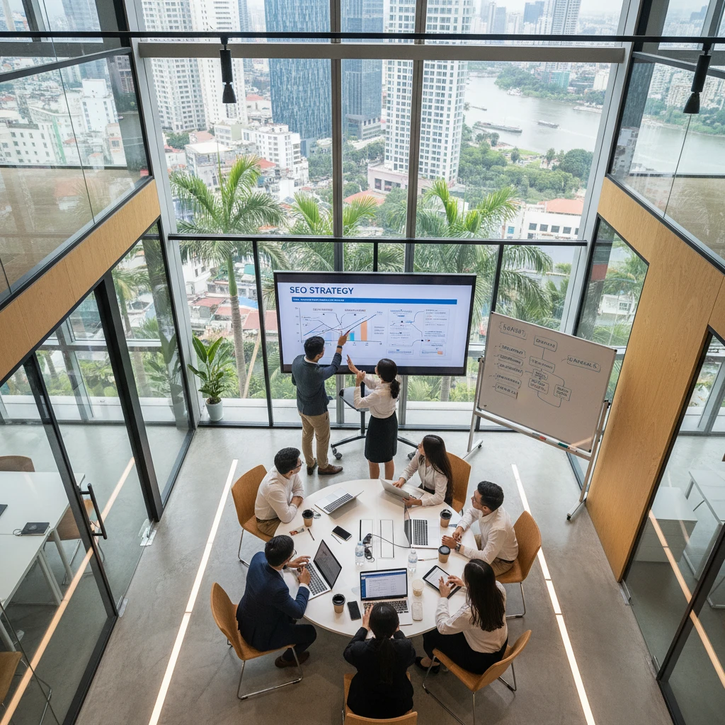 Phân tích và chiến lược SEO trong marketing kỹ thuật số.