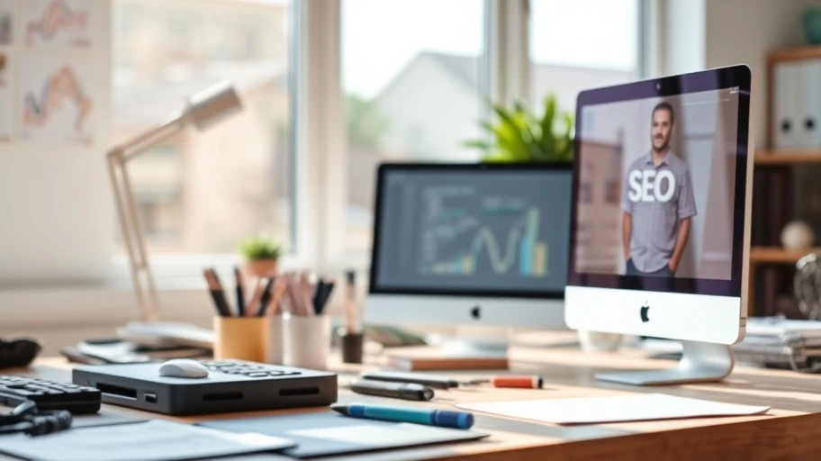 SEO tools in use representing Ahrefs.