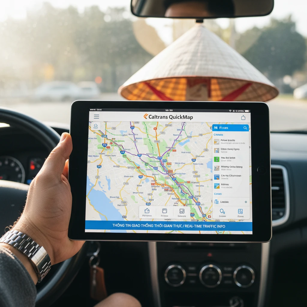 Ứng dụng Caltrans quản lý giao thông hiệu quả.